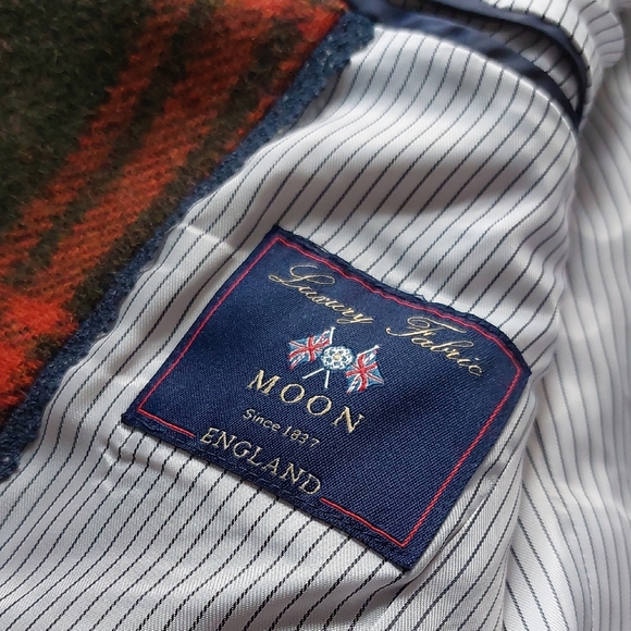 Women's Green and Orange Plaid Jacket - Picture 8 of 8